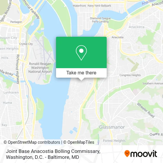 Mapa de Joint Base Anacostia Bolling Commissary