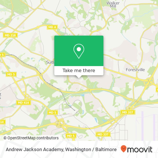 Andrew Jackson Academy map