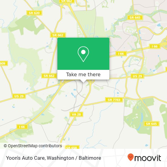 Yoon's Auto Care map