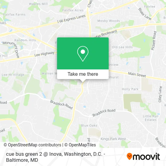cue bus green 2 @ Inova map