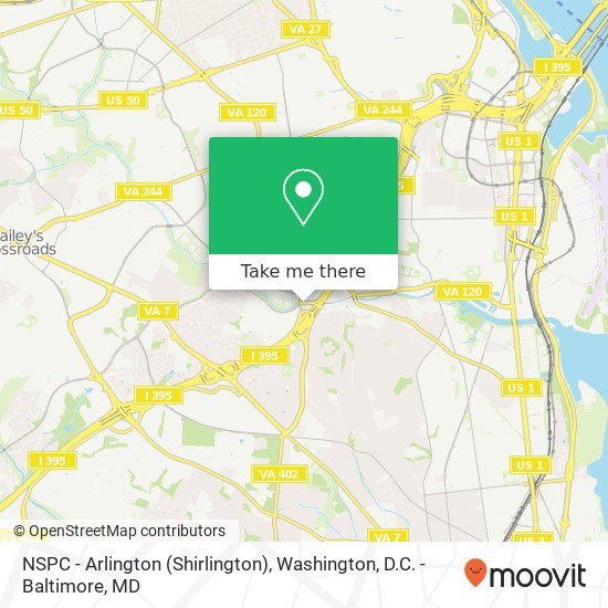 Mapa de NSPC - Arlington (Shirlington)