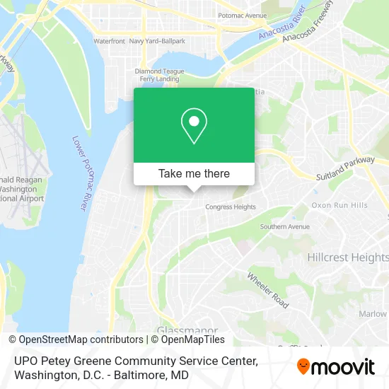 Mapa de UPO Petey Greene Community Service Center