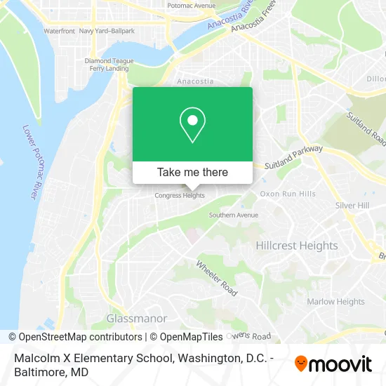 Malcolm X Elementary School map
