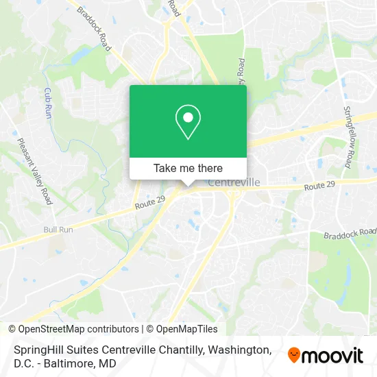 SpringHill Suites Centreville Chantilly map