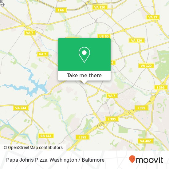 Papa John's Pizza map