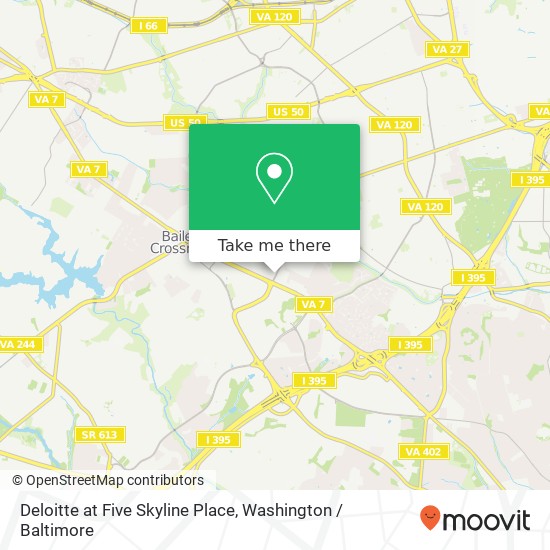 Deloitte at Five Skyline Place map