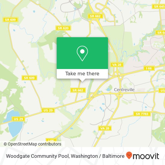 Woodgate Community Pool map