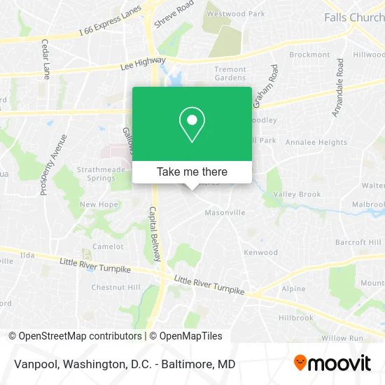 Vanpool map