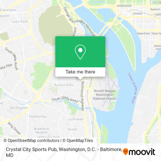 Crystal City Sports Pub map