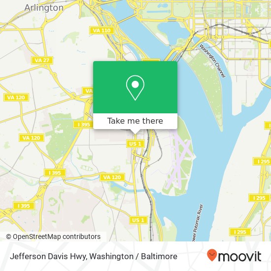 Jefferson Davis Hwy map