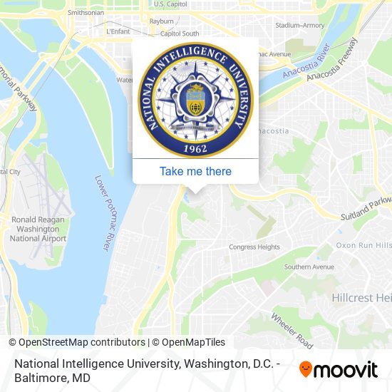 National Intelligence University map
