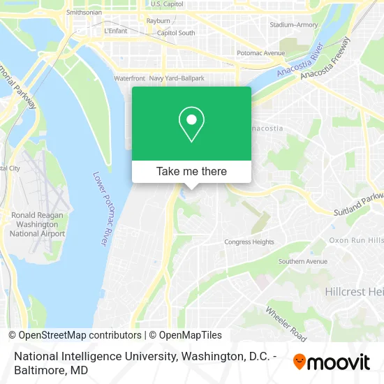 Mapa de National Intelligence University
