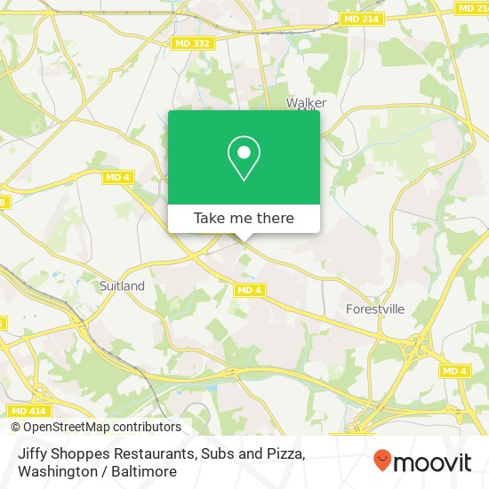 Mapa de Jiffy Shoppes Restaurants, Subs and Pizza