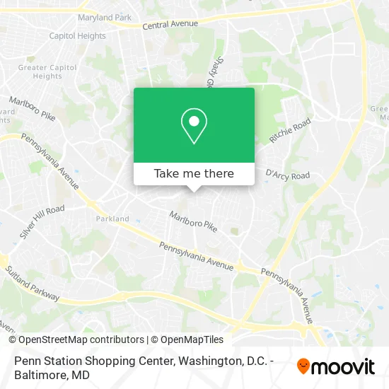 Mapa de Penn Station Shopping Center