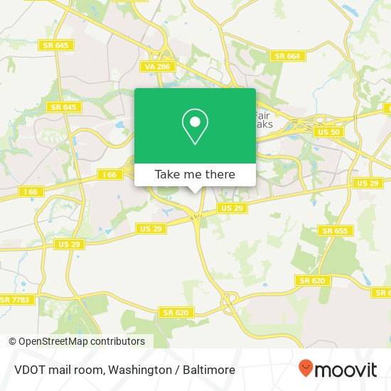 Mapa de VDOT mail room