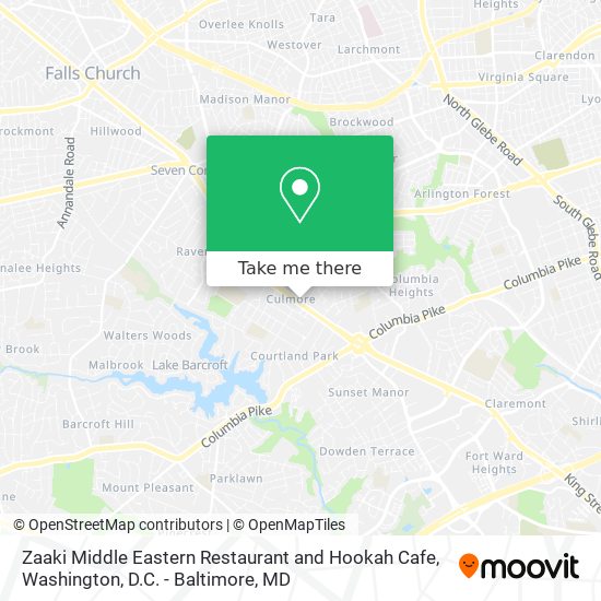 Zaaki Middle Eastern Restaurant and Hookah Cafe map