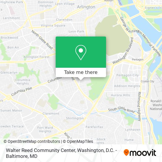 Walter Reed Community Center map