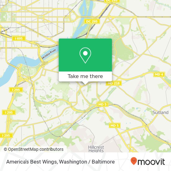 Mapa de America's Best Wings