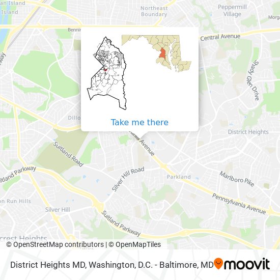 District Heights Md Map How To Get To District Heights Md In Washington, D.c. - Baltimore, Md By  Bus Or Metro?