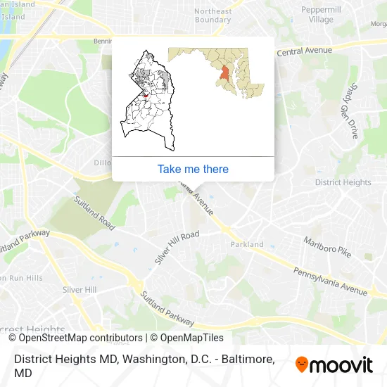 District Heights MD map