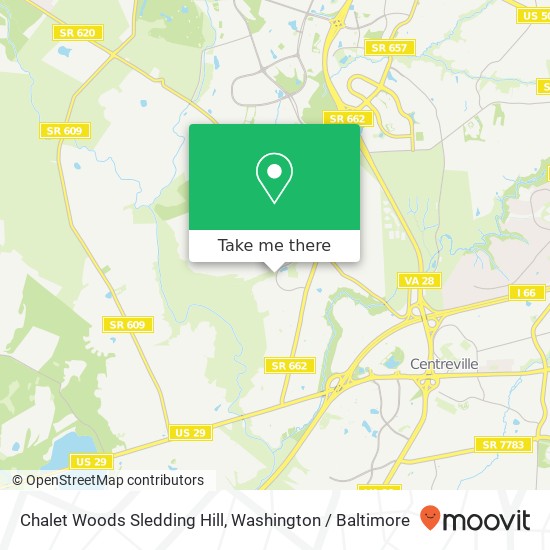 Chalet Woods Sledding Hill map