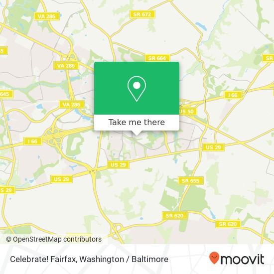 Celebrate! Fairfax map