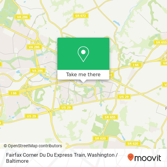 Mapa de Fairfax Corner Du Du Express Train