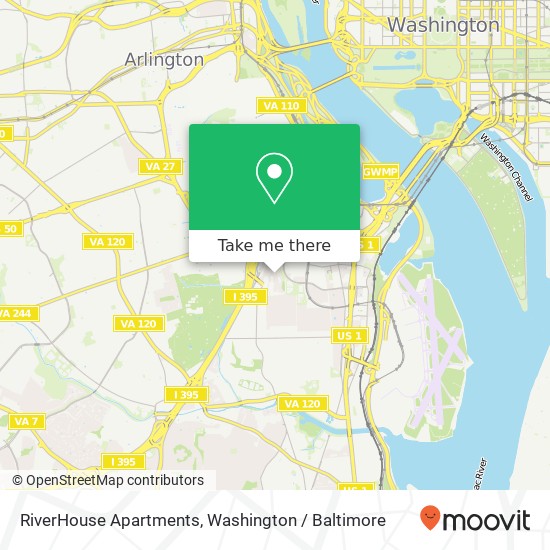 Mapa de RiverHouse Apartments