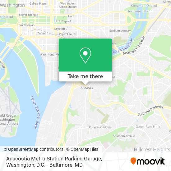 Anacostia Metro Station Parking Garage map