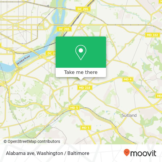 Mapa de Alabama ave