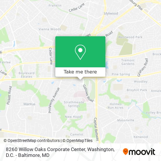 Mapa de 8260 Willow Oaks Corporate Center