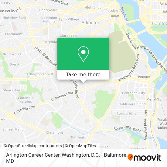 Arlington Career Center map