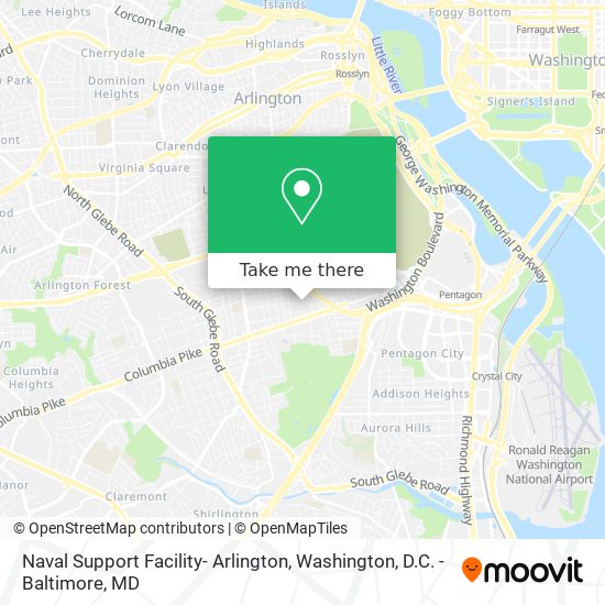 Naval Support Facility- Arlington map