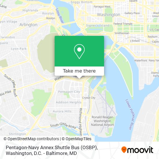 Mapa de Pentagon-Navy Annex Shuttle Bus (OSBP)