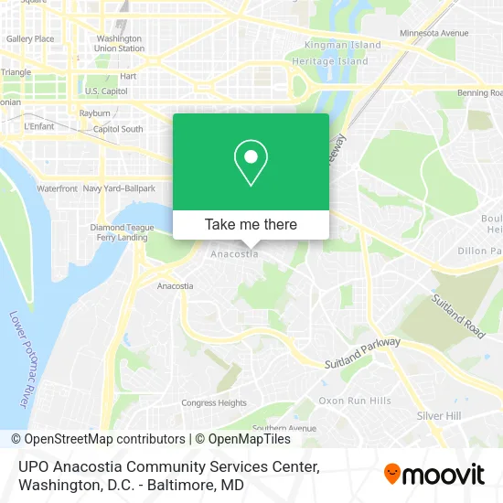 Mapa de UPO Anacostia Community Services Center