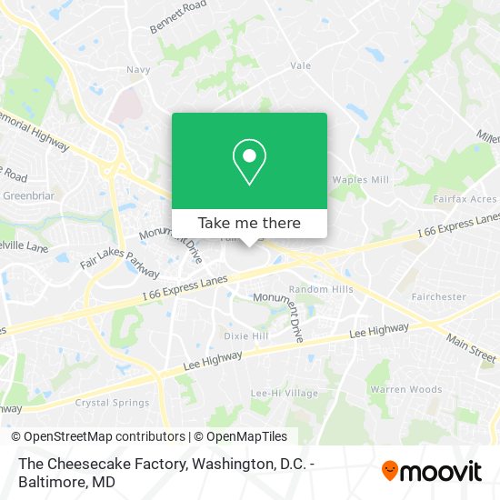 Mapa de The Cheesecake Factory