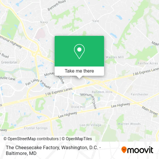 The Cheesecake Factory map