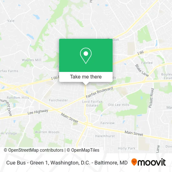 Cue Bus - Green 1 map