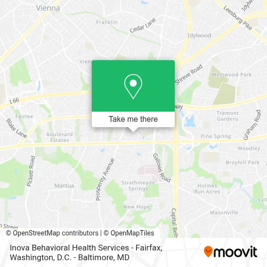 Inova Behavioral Health Services - Fairfax map