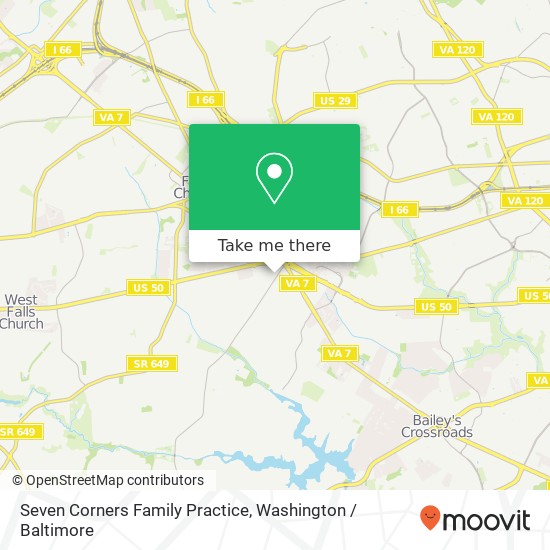 Seven Corners Family Practice map