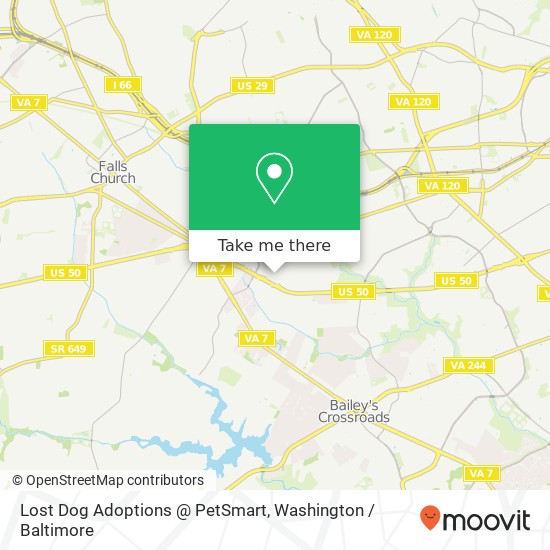 Mapa de Lost Dog Adoptions @ PetSmart