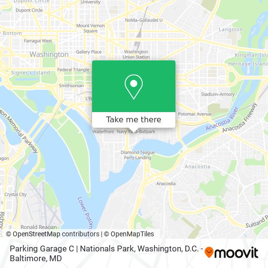 Parking Garage C | Nationals Park map