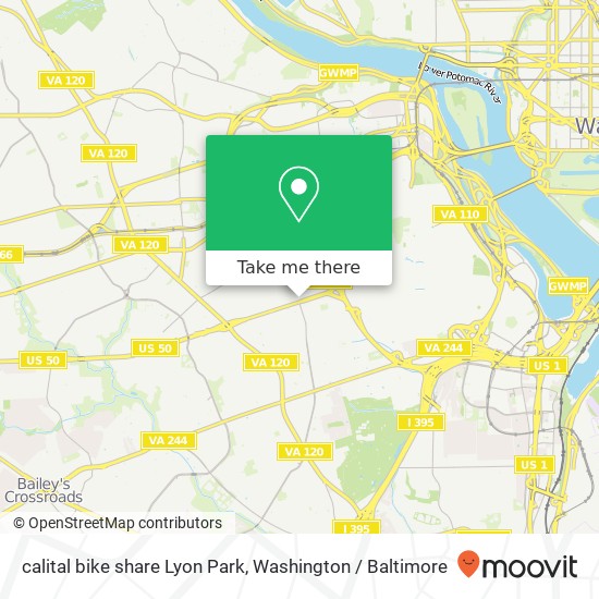 calital bike share Lyon Park map