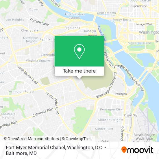 Fort Myer Memorial Chapel map