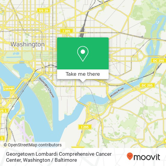 Georgetown Lombardi Comprehensive Cancer Center map