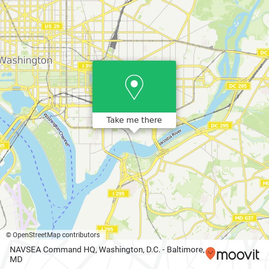 NAVSEA Command HQ map