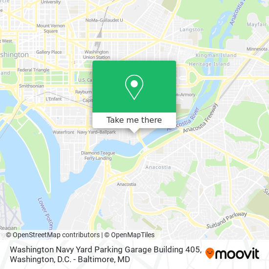 Washington Navy Yard Parking Garage Building 405 map