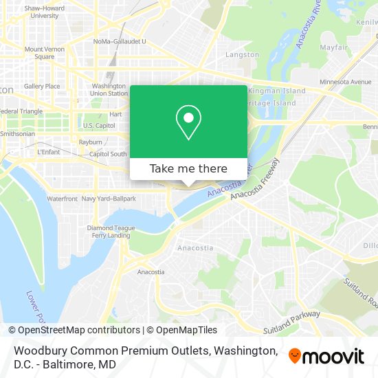 Woodbury Common Premium Outlets map