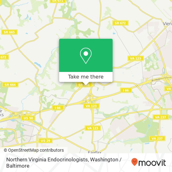 Mapa de Northern Virginia Endocrinologists