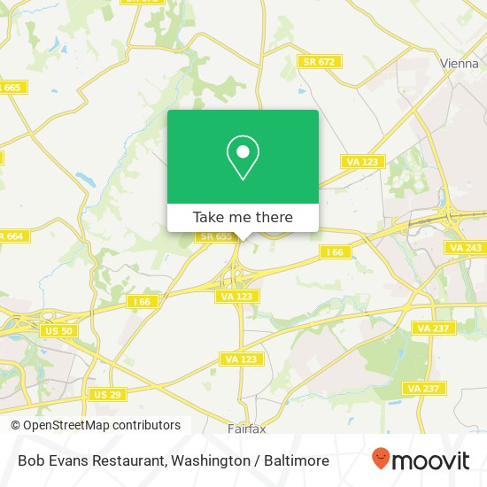 Bob Evans Restaurant map